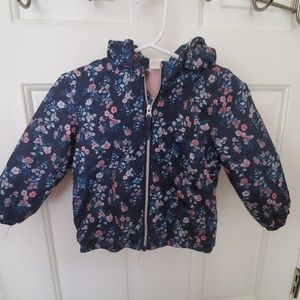 H&M Baby Girl floral winter coat